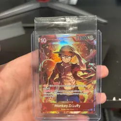 One Piece TCG Monkey D Luffy ST10-006 Super Rare Sealed Treasure Booster Holo - Image 1