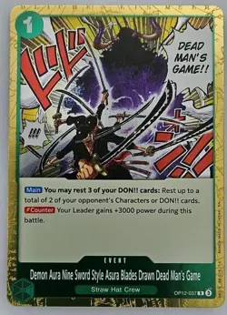 One Piece - OP12-037 Demon Aura Nine Sword Style Asura... - Rare ENGLISH 🔥 - Image 1