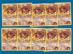 LOT OF 10 BROCK'S VULPIX 2001 POKEMON GAME PROMO WIZ. GOLD STAMP CARD #37(Unplyd - Image 1