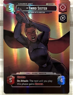 Star Wars Unlimited Showcase Card #1014 ~ Third Sister Seething With Ambition - Image 2