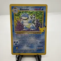Pokemon TCG Blastoise Holo Rare Card 2/102 Celebrations 25th Anniversary Edition - Image 1