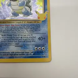 Pokemon TCG Blastoise Holo Rare Card 2/102 Celebrations 25th Anniversary Edition - Image 4