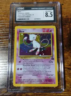 Mew Black Star Promo 9 Holo CGC 8.5 Pokemon Card Graded - Image 1