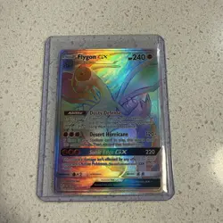 Flygon GX 256/236 Cosmic Eclipse Secret Rainbow Rare Full Art Pokemon Card NEW - Image 1
