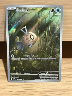 Feebas Illustration Rare SV08: Surging Sparks 198/191 NM Pokemon Card - Image 1
