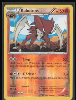 Kabutops Reverse Holo 39/124 Pokemon XY10: Fates Collide LP Pokemon Card - Image 1