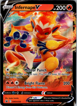 Infernape V - SWSH252 - Pokemon Sword & Shield Promo Ultra Rare Holo Card NM - Image 1