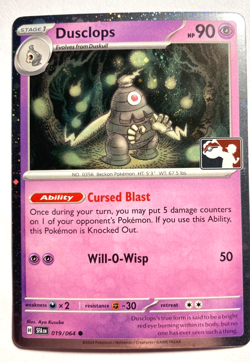 Pokemon Dusclops Cosmos Holo + FREE extra Rare card! - Image 1
