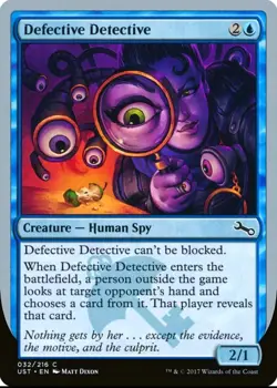 X 1 Defective Detective NM Unstable MTG Magic The Gathering - Image 1
