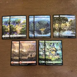 Magic The Gathering Chocobo Bundle Foil Tracks 10 Basic Lands - Image 1