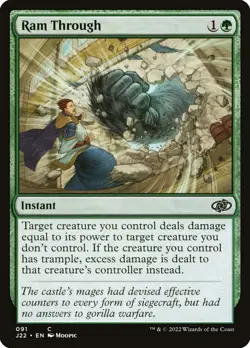 MTG Jumpstart 2022 ANIME C Ram Through #091 - Image 1