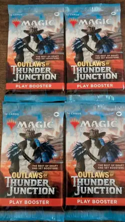 MTG Lot of 4 Outlaws of Thunder Junction Play Booster Packs- Magic the Gathering - Image 1