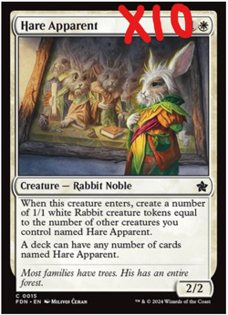 MTG 10x Hare Apparent FDN / NM-SP Condition from JAPAN - Image 1