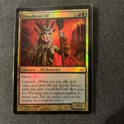 Foil FNM Bloodbraid Elf MTG Near Mint - Image 1