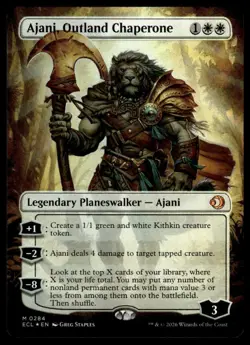 Lorwyn Eclipsed Ajani, Outland Chaperone (Borderless) (MR) (Foil) NM - Image 1