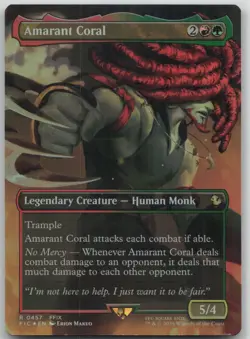 MTG Amarant Coral (Borderless) Foil NM Commander: FINAL FANTASY Magic 457 - Image 1