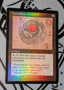 MTG *FOIL* The Brothers' War *SCHEMATIC* Rare QUICKSILVER AMULET NM - Image 1