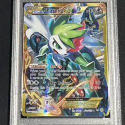 2017 POKEMON PREM TRAINER XY COLLECTION PROMO #77A FULL ART SHAYMIN EX PSA 8 TCG - Image 2