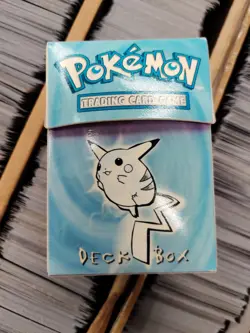 Pokemon Classic Deck Box Pikachu TCG Wizards 1999 Sun Faded Mewtwo - Image 1