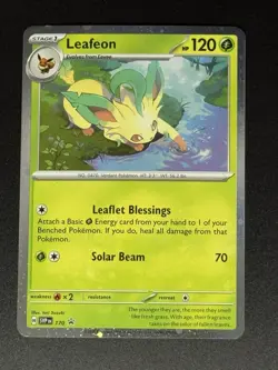 Pokemon Leafeon SVP 170 Scarlet & Violet Cosmos Holo Black Star Promo - Image 1
