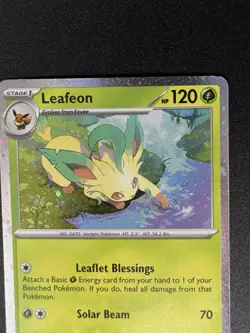 Pokemon Leafeon SVP 170 Scarlet & Violet Cosmos Holo Black Star Promo - Image 2