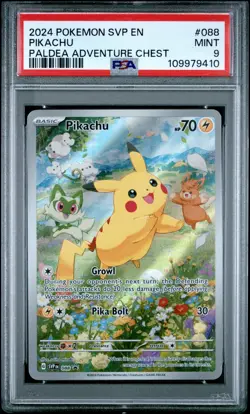 Pokemon TCG Pikachu 088 Scarlet & Violet Promo PSA 9 - Image 1