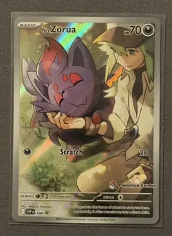 N's Zorua 189 | Pokemon Center Stamped Promo | Journey Together | SVP 189 - Image 1