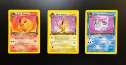 Dark Jolteon • Dark Vaporeon • Dark Flareon *First Edition* Team Rocket Pokemon - Image 1