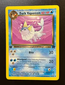 Dark Jolteon • Dark Vaporeon • Dark Flareon *First Edition* Team Rocket Pokemon - Image 3