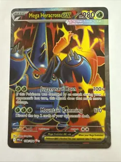 Mega Heracross Ex 108/094 Full Art Ultra Rare Phantasmal Flames Pokemon TCG NM - Image 1