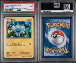 PSA 9 Mint Pokemon Next Destinies Shinx Cracked Ice Holo B&W Black & White #43 - Image 3