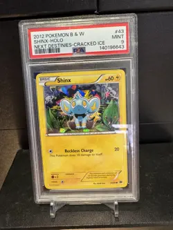 PSA 9 Mint Pokemon Next Destinies Shinx Cracked Ice Holo B&W Black & White #43 - Image 4