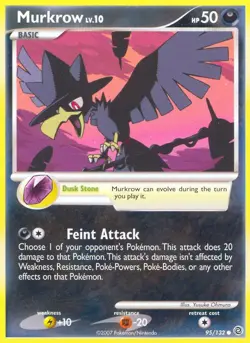 Pokemon Murkrow (95/132) Secret Wonders LP - Image 1