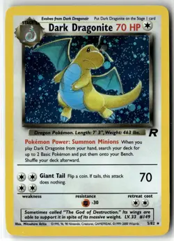Dark Dragonite ⭐ 5/82 Holo Rare Team Rocket 2000 Pokemon LP - Image 1
