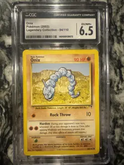 Pokemon TCG Onix 84/110 Legendary Collection CGC 6.5 Near Mint - Image 1