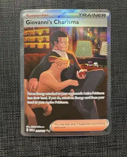 Pokemon TCG Giovanni’s Charisma 204/165 Scarlet & Violet 151 SIR Holo NM - Image 1