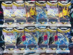 Lot of 12 Pokemon Silver Tempest Sealed Sleeved Booster Packs - Random Pack Arts - Image 1