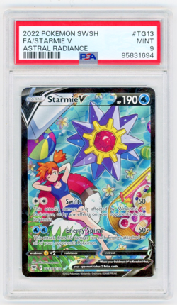 2022 Pokemon SWSH Astral Radiance Starmie V TG13/TG30 Full Art PSA 9 - Image 1