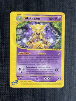 Pokemon TCG Alakazam Expedition Base Set 33/165 Regular Rare - NM - Image 1