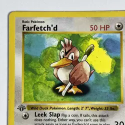 1999 Pokemon Farfetch'd 027/102 1st Edition Base Set Shadowless Vintage - Image 2