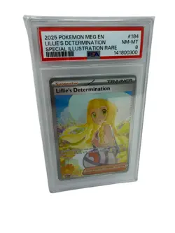 Pokemon Mega Evolution Lillie's Determination 184/132 Illustration Rare PSA 8 - Image 1