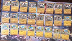 Lot of 15 Lycanroc and rockruff 085/159) Cosmos Holo- Pokemon - Mega Promo (ENG) - Image 1