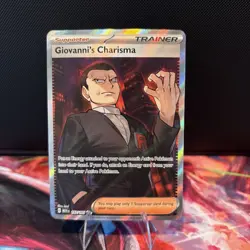 Giovanni's Charisma 197/165 Full Art SR Pokemon 151 English - Image 1