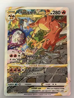 Pokemon Charizard VStar Black Star Promo SWSH262 Full Art Factory Crimped Error - Image 1