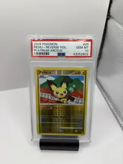 2009 Pokemon Pichu Reverse Holo Platinum Arceus 25/99 PSA 10 GEM MT POP 3!!! - Image 1