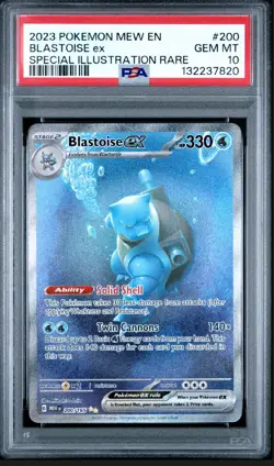 2023 POKEMON MEW EN-151 SPECIAL ILLUSTRATION RARE SIR #200 BLASTOISE ex PSA 10 - Image 1