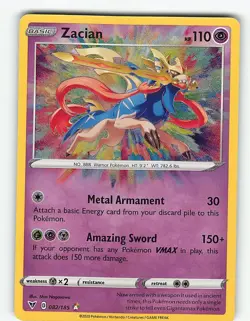 ZACIAN 082/185 AMAZING RARE VIVID VOLTAGE POKEMON NM - Image 2