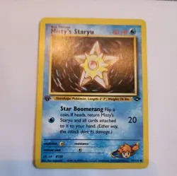Misty's Staryu 92/132 Pokemon Gym Challenge Regular 1st Edition MP - Image 1