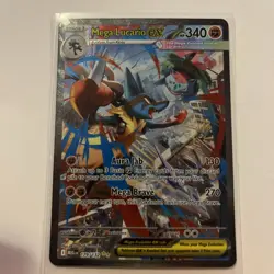 Mega Lucario ex 179/132 Mega Evolution Holo LP Pokemon TCG PACK FRESH - Image 1