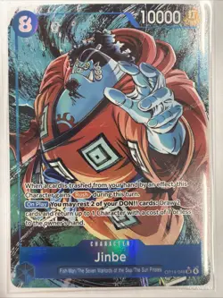 One Piece - Jinbe - OP14-049 Alternate Art Parallel The Azure Sea’s Seven - NM - Image 1